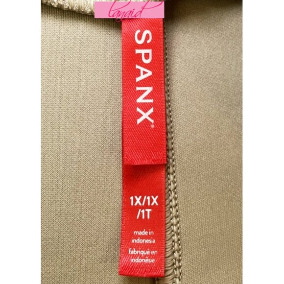 Spanx AirEssentials Sleeveless Mock Neck Top Fawn Tan Caramel Turtleneck Tank 1X - Picture 7 of 9